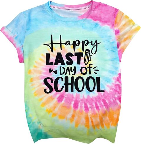 Kids Last Day of School Shirt Out Kindergarten Happy Graduation Tshirt Boys Girls Funny End of Year Summer Vacation Top in Kuwait