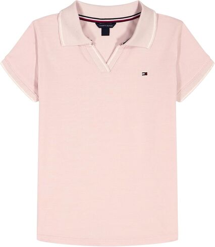 Tommy Hilfiger Girls Short Sleeve Polo Shirt, V-Neck Placket with Ribbed Collar in Saudi Arabia