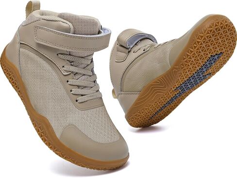 Kids Wrestling Shoes Youth Boys Girls - Wide Toe Box Zero Drop Hook and Loop Breathable Boxing Shoe in Saudi Arabia