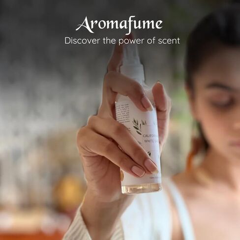 White Sage & Sandalwood Smudge Spray by Aromafume | 100ml/3.3 oz | Sage Spray for Cleansing Negative Energy & Protection | Non-Toxic | Room Spray for Spiritual Cleansing, Smokeless Sage Smudging in Kuwait