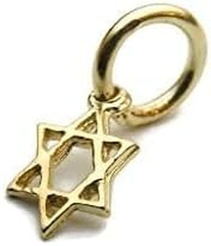 Star of David Tiny 14k Yellow Gold Charm pendant in Saudi Arabia