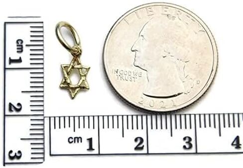 Star of David Tiny 14k Yellow Gold Charm pendant in Saudi Arabia