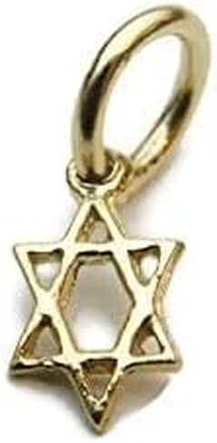 Star of David Tiny 14k Yellow Gold Charm pendant in Saudi Arabia