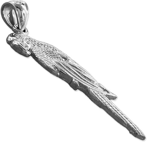 Rhodium Plated 925 Sterling Silver Parrot Pendant in Saudi Arabia