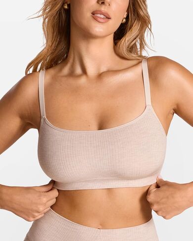 Women's Natrelax Bralette - No Underwire Cami Bras Unlined Wireless Comfort Ribbed Sleep Soft Pullover in Saudi Arabia