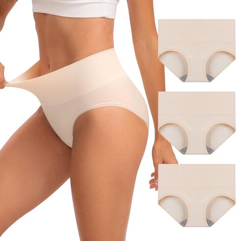 INNERSY Shapewear for Women Mid Waisted Compression Panties Tummy Control Briefs 3 Pack in Kuwait