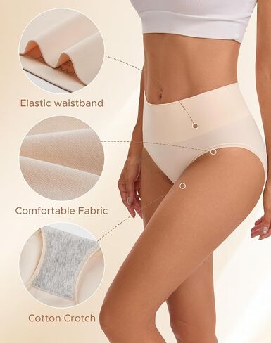 INNERSY Shapewear for Women Mid Waisted Compression Panties Tummy Control Briefs 3 Pack in Kuwait