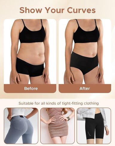 INNERSY Shapewear for Women Mid Waisted Compression Panties Tummy Control Briefs 3 Pack in Kuwait
