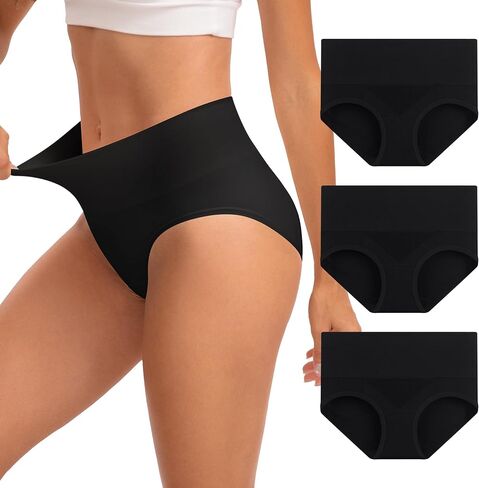 INNERSY Shapewear for Women Mid Waisted Compression Panties Tummy Control Briefs 3 Pack in Kuwait