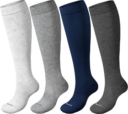 Premium Coton Compression Socks for Women&Men 15-20mmHg Knee High Sock for Nurses, Flying, Travel, Pregnancy in Saudi Arabia