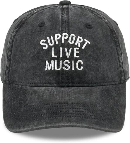 Funny Vintage Embroidered Baseball Cap, Adjustable Cotton Dad Hat for Men Women, Music & Walking Outdoor Gifts in Saudi Arabia