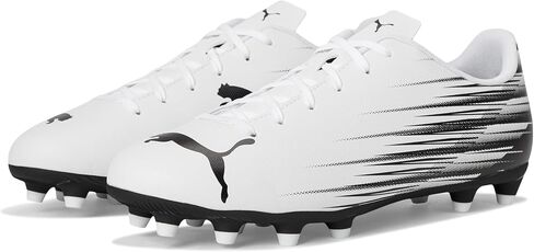 حذاء ATTACANTO Firm للرجال من Puma، حذاء كرة قدم للأرضيات الصناعية، Puma White-Puma Black، 10.5 in Kuwait