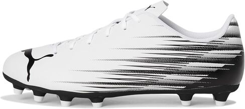 حذاء ATTACANTO Firm للرجال من Puma، حذاء كرة قدم للأرضيات الصناعية، Puma White-Puma Black، 10.5 in Kuwait