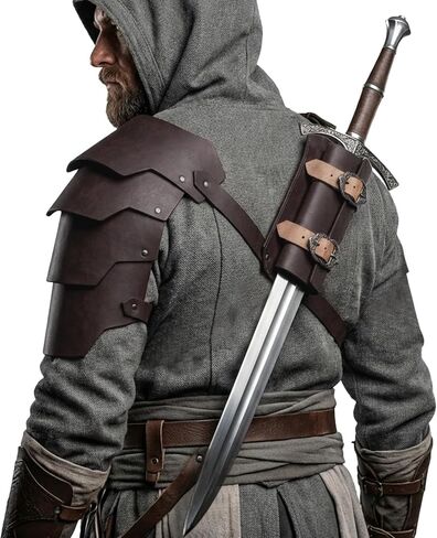 درع كتف 2 في 1 من العصور الوسطى مع درع كتف فارس ضفدع وعصر النهضة من أجل LARP/Cosplay Ren Faire. in Kuwait