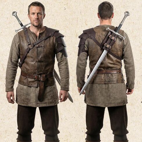 درع كتف 2 في 1 من العصور الوسطى مع درع كتف فارس ضفدع وعصر النهضة من أجل LARP/Cosplay Ren Faire. in Kuwait