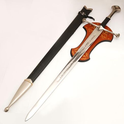 Handmade Steel Sword 40" | Fantasy Movie Replica Viking Sword with Sheath | Medieval Collectible Blade for Cosplay, Roleplay & Display | Gift for Him – Stainless Steel Handmade Sword in Saudi Arabia