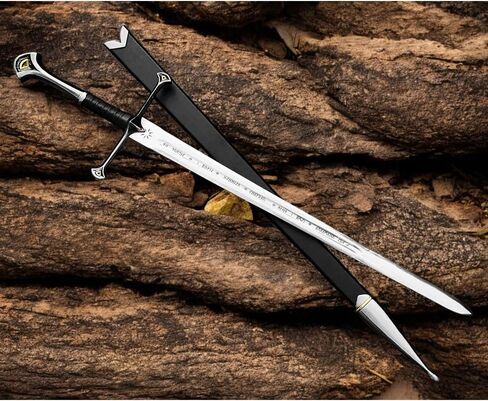 Handmade Steel Sword 40" | Fantasy Movie Replica Viking Sword with Sheath | Medieval Collectible Blade for Cosplay, Roleplay & Display | Gift for Him – Stainless Steel Handmade Sword in Saudi Arabia