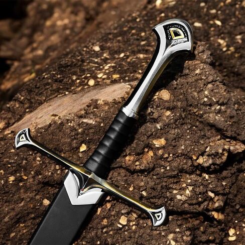 Handmade Steel Sword 40" | Fantasy Movie Replica Viking Sword with Sheath | Medieval Collectible Blade for Cosplay, Roleplay & Display | Gift for Him – Stainless Steel Handmade Sword in Saudi Arabia