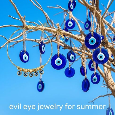 Evil Eye Anklet Bracelet 14K Gold Plated Evil Eye Ankle Bracelet Beach Foot Chain Jewelry Gifts for Women in Kuwait
