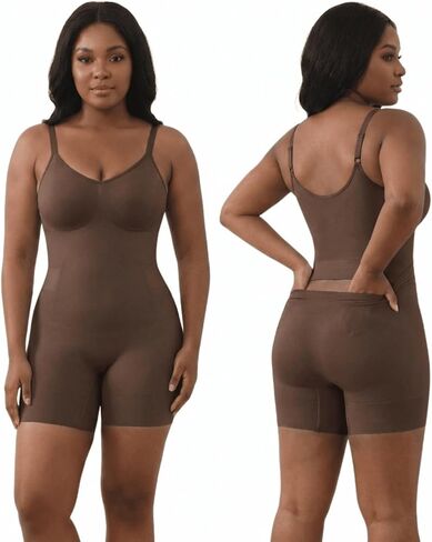 Bathroom Friendly Seamless Shapewear Bodysuit for Women, Tummy Control Butt Lifting Body Shaper in Saudi Arabia