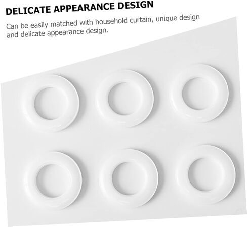 PRETYZOOM 4pcs Plastic Drapery Rings Clip Rings for Curtains Easy Install Drapery Grommets Window Curtain Clips Hooks in Saudi Arabia