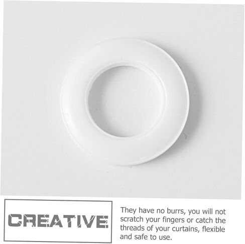 PRETYZOOM 4pcs Plastic Drapery Rings Clip Rings for Curtains Easy Install Drapery Grommets Window Curtain Clips Hooks in Saudi Arabia
