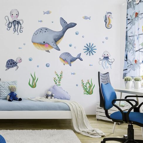 Mfault Monkey Climbing Tree Wall Decals Stickers, Jungle Animals Nursery Decorations Baby Boys Girls Bedroom Art, Kids Toddlers Room Playroom Classroom Daycare Decor in Saudi Arabia