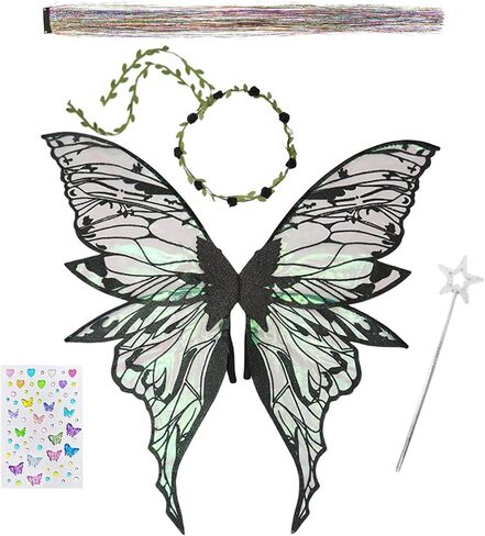 Adult Fairy Wings, 31.5 Inch Wide Renaissance Fairy For Women, Perfect for Ren Faire, Halloween Costume & Cosplay in Saudi Arabia