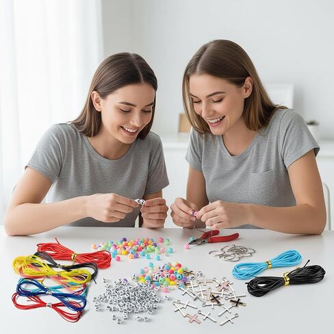WATINC DIY سلسلة المفاتيح الصليب صنع الحرف - كريستين الصليب الخرز سوار قلادة صنع مجموعات الحرف (1224) in Kuwait