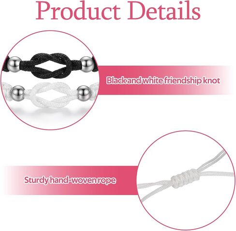 Matching Bracelets For Couple Anniversary | Long Distance Relationship Bracelets for Girlfriend Boyfriend Cross Knot, Forever Knot Friendship Bracelets for Him and Her in Kuwait