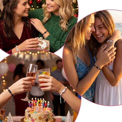 Matching Bracelets For Couple Anniversary | Long Distance Relationship Bracelets for Girlfriend Boyfriend Cross Knot, Forever Knot Friendship Bracelets for Him and Her in Kuwait