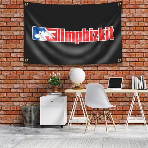 eksent Bizkit Flag Banner Rock Music Band Tapestry 3x5ft (HD Printing, Durable 150D Polyester) for Garage Man Cave in Saudi Arabia