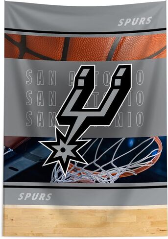 نسيج معلق على الحائط مطبوع عليه صورة كلية من Northwest NBA San Antonio Spurs، مقاس 60.96 × 91.44 سم، نسيج بوليستر منسوج، فن زخرفي للمروحة لغرفة النوم والمكتب وغرفة المعيشة in Kuwait