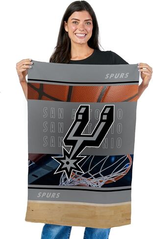 نسيج معلق على الحائط مطبوع عليه صورة كلية من Northwest NBA San Antonio Spurs، مقاس 60.96 × 91.44 سم، نسيج بوليستر منسوج، فن زخرفي للمروحة لغرفة النوم والمكتب وغرفة المعيشة in Kuwait