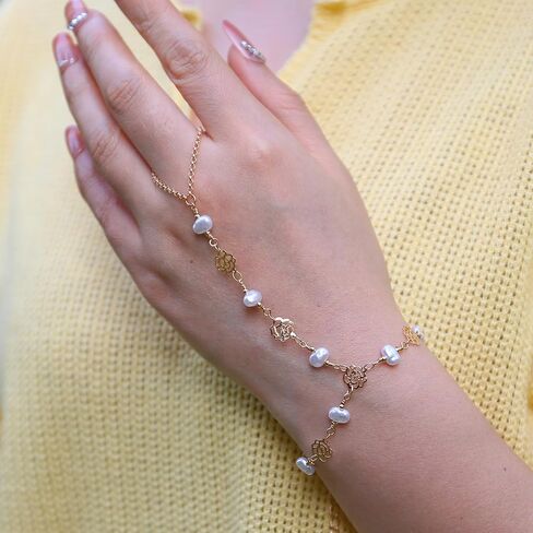 ILGANT 5PCS Gold Hand Chain Bracelets Set 14K Gold Plated Dainty Adjustable Ring Bracelet Hand Chain Trendy Bracelet Stack Jewelry in Saudi Arabia