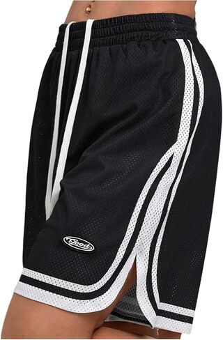 شورت برمودا فضفاض للسيدات من SweatyRocks للتمرين الرياضي لفريق الصالة الرياضية برباط قصير ملابس الشارع in Kuwait