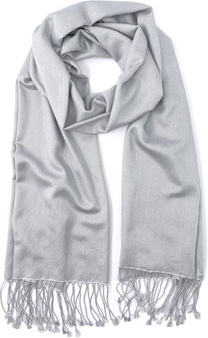 Pashmina/Silk Wrap Silver Grey in Kuwait