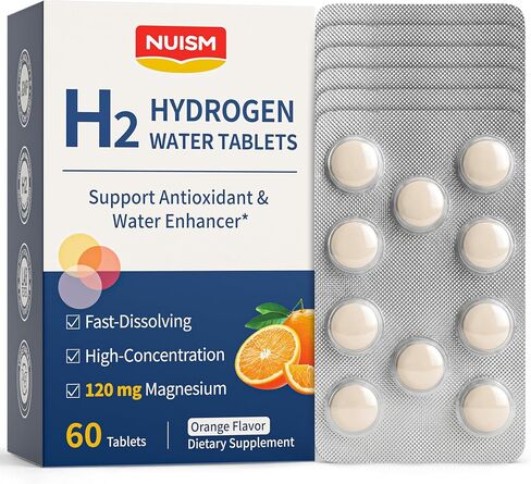 Molecular H2 Hydrogen Water Tablets - 16 PPM Hydrogen Tablets for Drinking Water with Magnesium, Rich in Antioxidants, Mental Clarity, Cognitive Function, Cellular Health, Recovery Energy(Lime) in Saudi Arabia