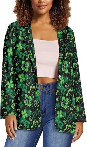 Blazers for Women Business Casual Long Sleeve One Button Lapel Open Front Suit Jackets Work Blazer with Pockets in Saudi Arabia