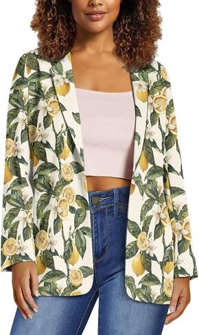 Blazers for Women Business Casual Long Sleeve One Button Lapel Open Front Suit Jackets Work Blazer with Pockets in Saudi Arabia