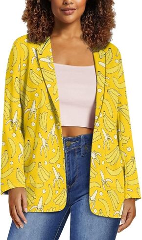 Blazers for Women Business Casual Long Sleeve One Button Lapel Open Front Suit Jackets Work Blazer with Pockets in Saudi Arabia