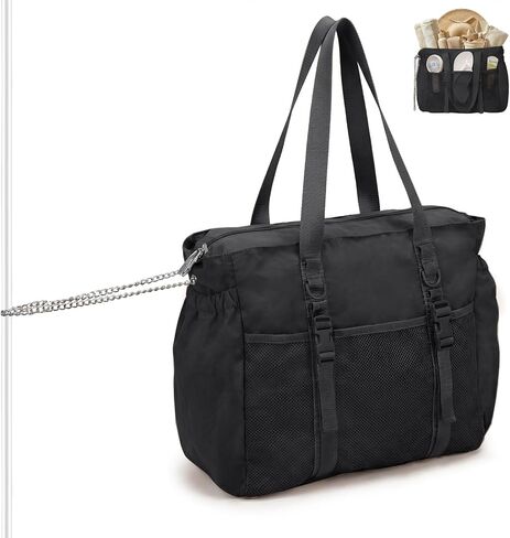Omanmoli Beach Bag for Women Tote Bag Large with Anti-theft Lock & Chain,40oz Holder,Cruise Travel Vacation Picnic Pool Gym | Anti-theft Design in Saudi Arabia