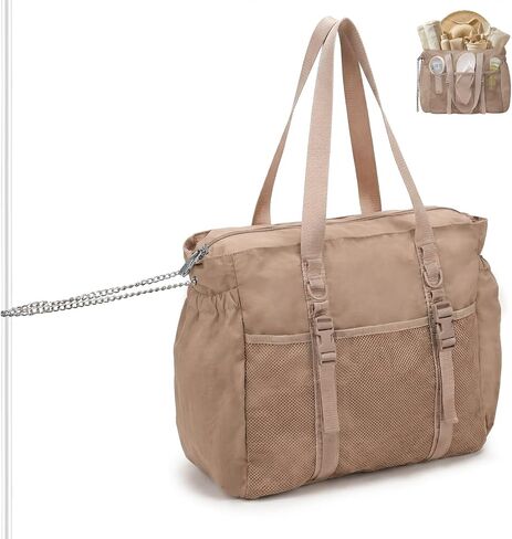 Omanmoli Beach Bag for Women Tote Bag Large with Anti-theft Lock & Chain,40oz Holder,Cruise Travel Vacation Picnic Pool Gym | Anti-theft Design in Saudi Arabia