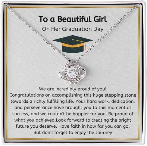 Graduation Gift For Her, 2026 Grad Love Knot/Alluring Necklace, College Graduation, High school graduate, graduation keepsake in Saudi Arabia