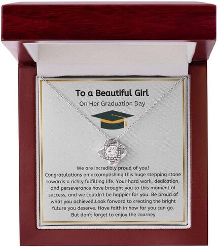 Graduation Gift For Her, 2026 Grad Love Knot/Alluring Necklace, College Graduation, High school graduate, graduation keepsake in Saudi Arabia