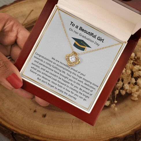 Graduation Gift For Her, 2026 Grad Love Knot/Alluring Necklace, College Graduation, High school graduate, graduation keepsake in Saudi Arabia