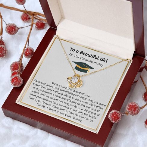 Graduation Gift For Her, 2026 Grad Love Knot/Alluring Necklace, College Graduation, High school graduate, graduation keepsake in Saudi Arabia