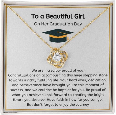Graduation Gift For Her, 2026 Grad Love Knot/Alluring Necklace, College Graduation, High school graduate, graduation keepsake in Saudi Arabia