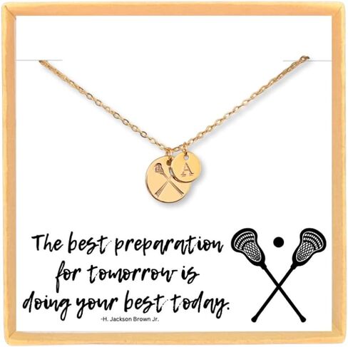 Personalized Lacrosse Necklace for Girls Women, Lacrosse Player Gift, Lacrosse Team Gift, Jersey Number or Initial Custom Necklace for Lacrosse in Saudi Arabia