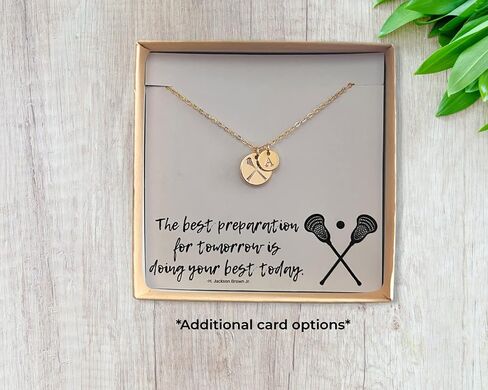 Personalized Lacrosse Necklace for Girls Women, Lacrosse Player Gift, Lacrosse Team Gift, Jersey Number or Initial Custom Necklace for Lacrosse in Saudi Arabia